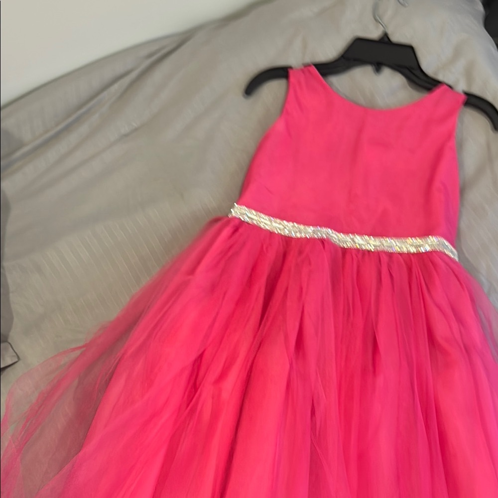 Pink Sleeveless Scoop Neck A-Line Dress for Prom